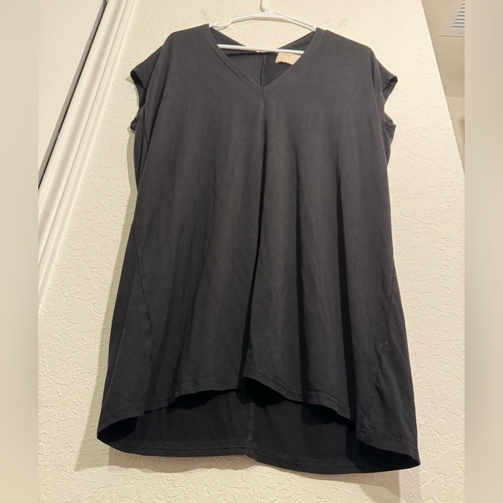 Kerisma Silk Blend Oversized Short Sleeve V Neck Top Womens Size Small Medium - Picture 3 of 8